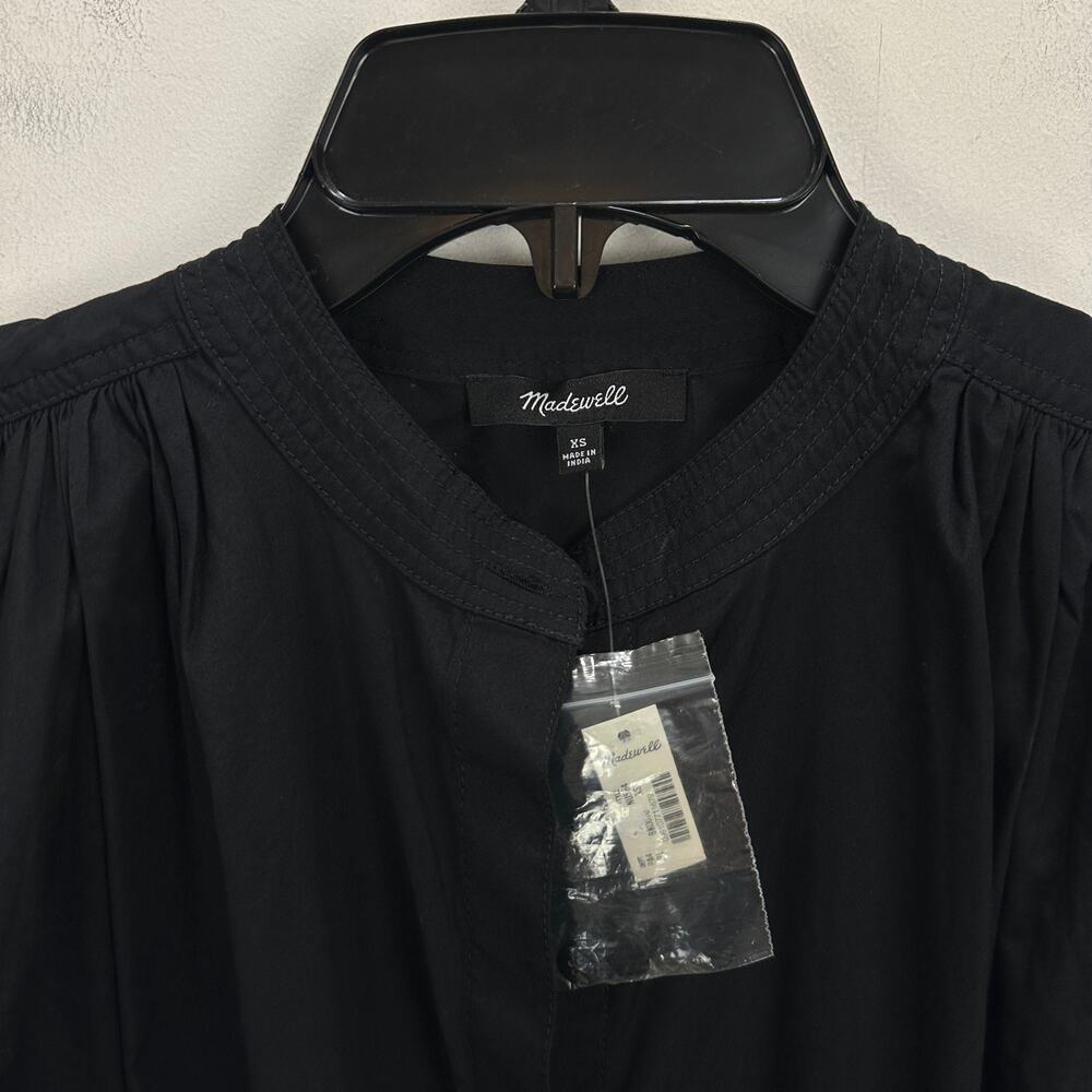 Madewell Flutter Sleeve Button Front Mini Dress P… - image 9